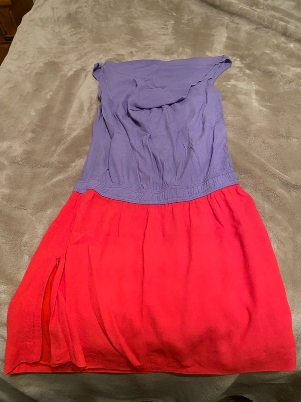 Diane Von Furstenberg Lavender and Red Sleeveless Dress